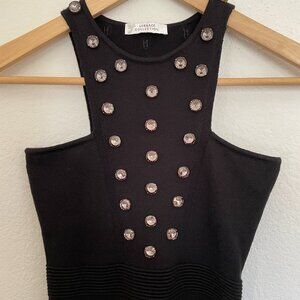 Versace Collection Embellished Black Dress